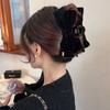 Large Bowknot Red Black French Hairclip Accessories Headwear Velvet Princess Hairpins Headdress