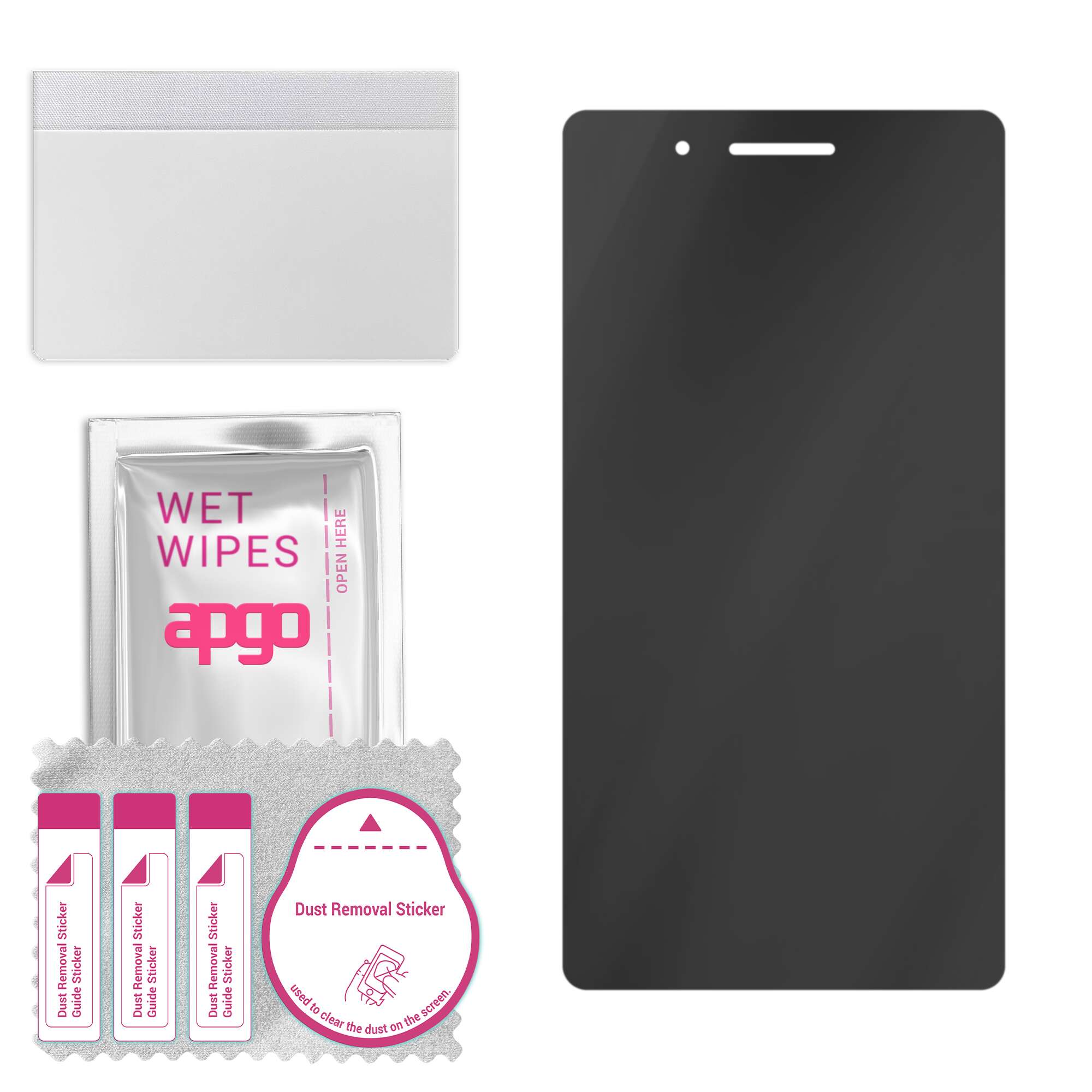 

apgo Privacy Matte Hybrid protective glass compatible with Lenovo Tab 7, flexible nano glass, great replacement for tempered glass, scratch-resistant,