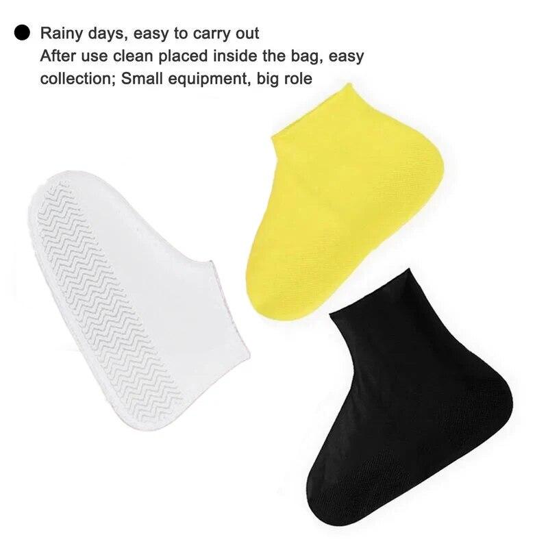 Waterproof Silicone Shoe Covers Protector Anti-Slip Boot For Outdoor Rainy Day Reusable Non-Slip Wear-Resistant Rain Shoe Covers