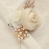 1PC Beautiful Rose with Metal High-end Groom Best Man Bride Bridesmaid Corsage for Wedding Parties