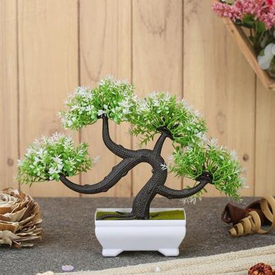 Neuer 1 Stück Künstlicher Bonsai Blumenbaum mit Designer-Topf für Heimdekoration, Künstliche Pflanze Bonsai Falscher Baum, Wohnzimmer