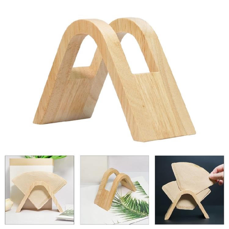 Kaffeefilterhalter Hand-Drip Papieraufbewahrungsregal Kaffeefilterhalter Kaffeeregale Filterregal Holzstruktur zum Aufbrühen