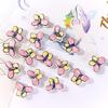 Perline in Ceramica Dipinta Tulipano e Farfalla Rosa Retrò per Braccialetti e Collane Fai da Te