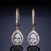 ZAKOL Luxury Teardrop Cubic Zirconia Dangle Earrings For Women Sparkling Crystal Earrings Bridal Wedding Party Jewelry Gift