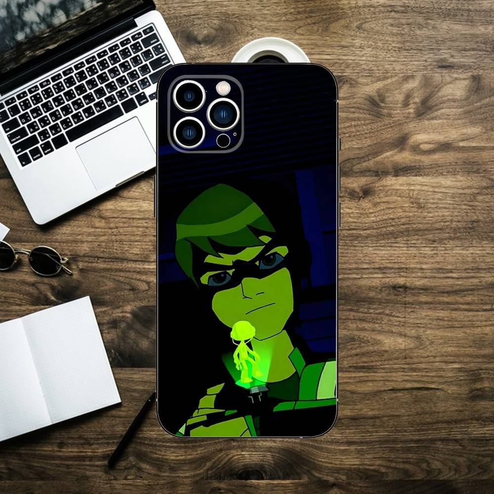 B-BenS Cartoon 10 Phone Case For iPhone 16,15,14,13,12,11,XS,XR,X,8,7,Pro,Max,Plus,mini Silicone Black Cover