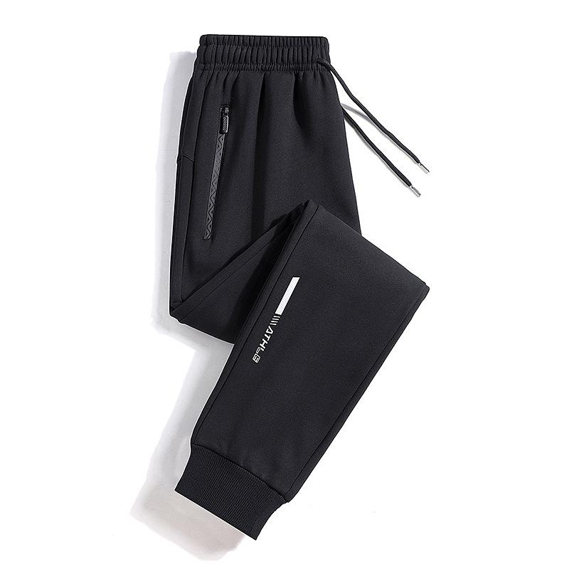 Men's Spring and Autumn Winter New Long Pants, Straight Loose Sports Bathroom Pants, Simple and Versatile Casual Pants for Men