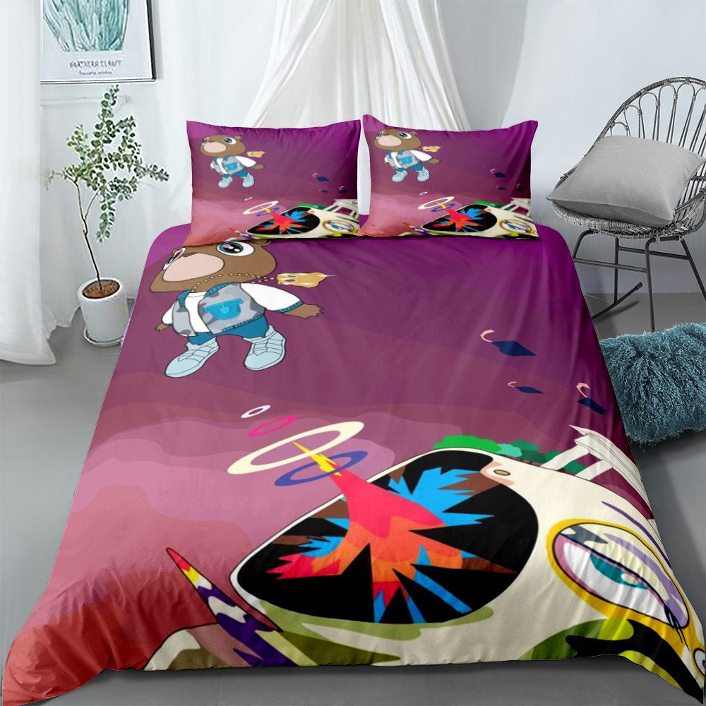 Graduation Bear Children Duvet Cover Set King Queen Double Full Twin Single Bed Linen Set