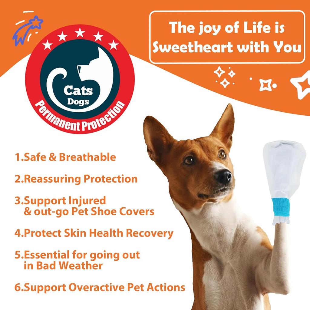 20Pcs Disposable Dog Booties | Dog Boots & Paw Protectors | Quickly Open The Disposable Dog Shoes | Waterproof Dogs Boots | Dogs Socks to Prevent