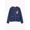 Benetton Heart Apple Point Hooded Cardigan Bakcf1611