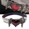Universal PU Waist Belt with Heart Buckle for Fashion Enthusiasts Jeans Skirt
