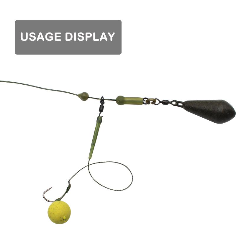 5Set Carp Fishing Accessories Kit C Clip (3/6lb) Q Ring Clip Heli Bead Sleeves Carp Hair Rig For Carp Fishing Terminal Tackle