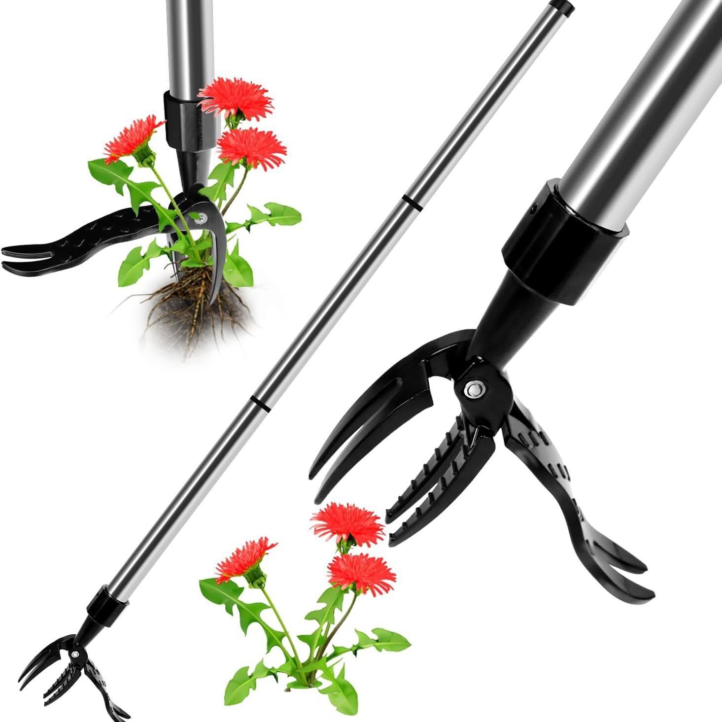 

Three Stage Standing Grass Removal Device Without Bending Over, Manual Weeding Shovel, Uprooter, Garden Weeding Tool чорний