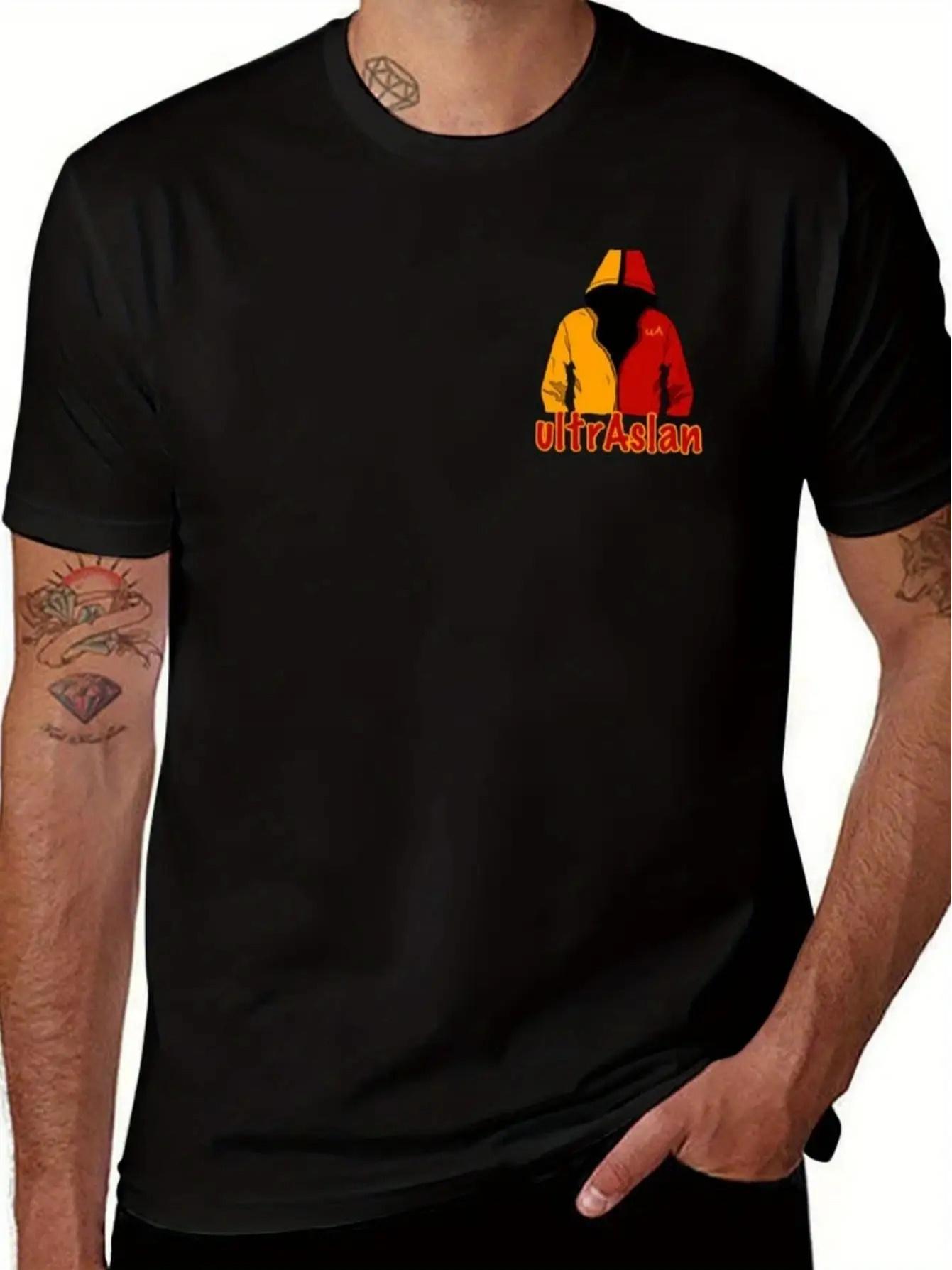 Men S Anime Graphic T-Shirt Featuring The Design Ultraslan Taraftar Hooligan XXXXL