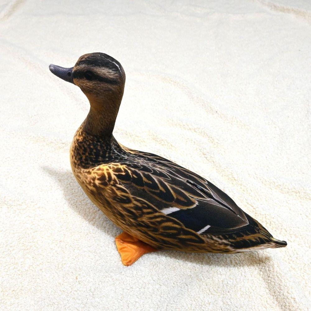Stuffed Animal Simulation Plush Duck Vivid Lifelike Duck Plush Pillow Stuffed Duck Sofa Decorative