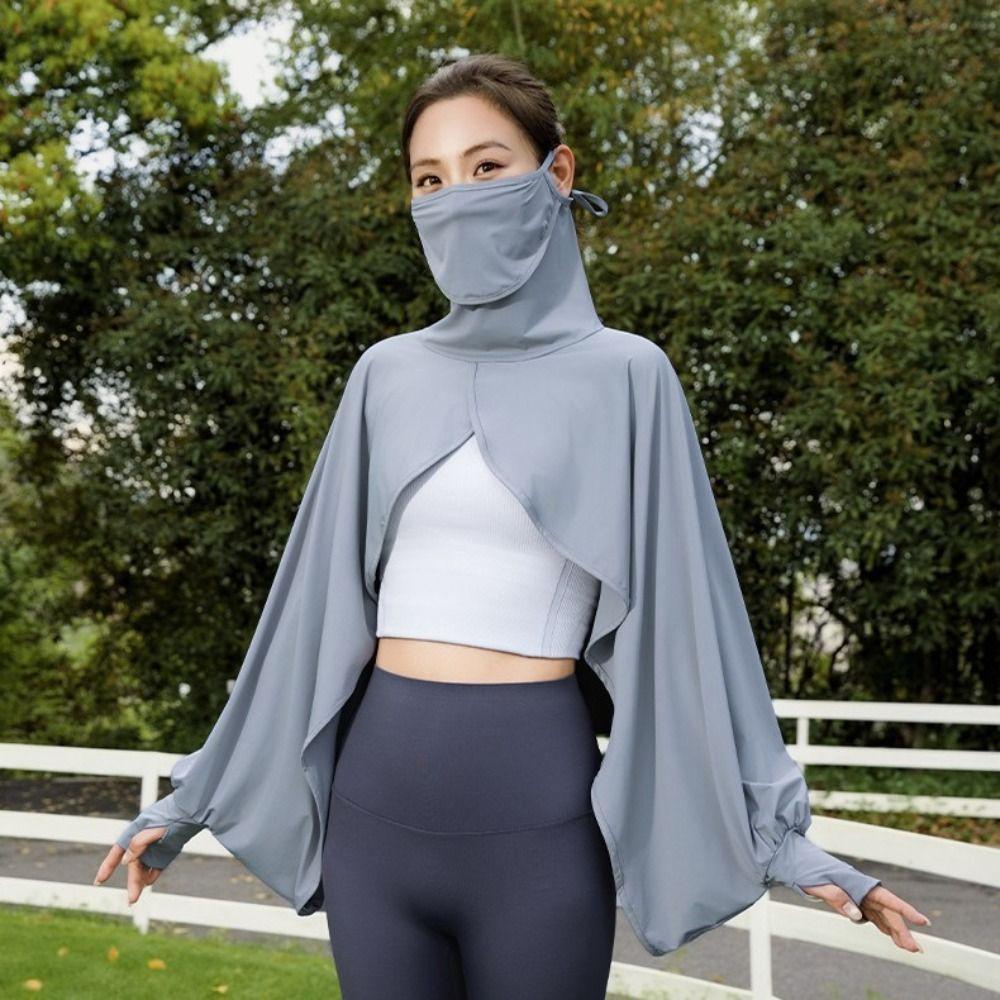 Eisige Seide Sonnenschutz-Umhang 2 in 1 Sommer-Armstulpen UV-Schutz-Umhang für Angeln Laufen