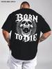 Summer Unisexs Pure Cotton Vintage Skull Print Tshirt Casual Stylish Loose And Breathable Suitable For Everyday Wear