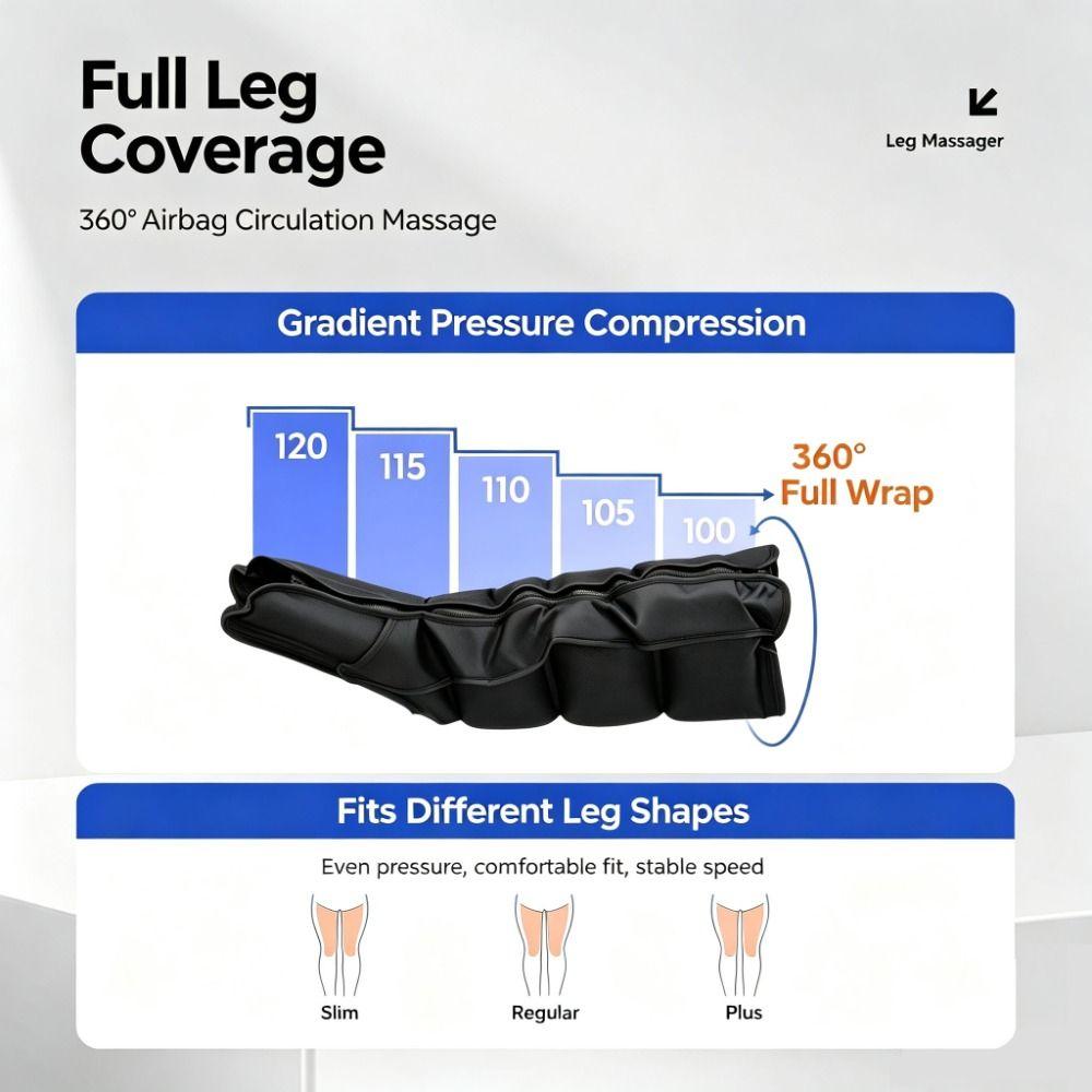 Cyclic Pressurization Air Compression Leg Massager Boots Leg Massager  Personal Care
