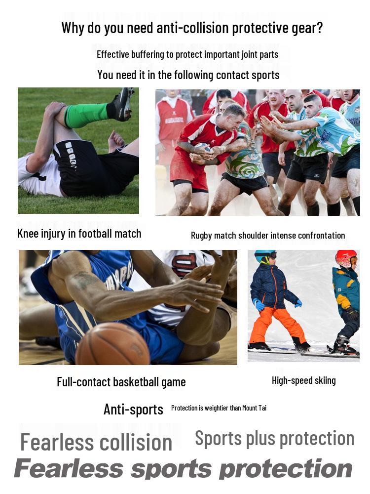 Rugby/Football Anti-collision Protective Gear Set: Padded Pants & Shoulder Pads for Goalkeepers - Tight-fitting, 3D Sports Equipment