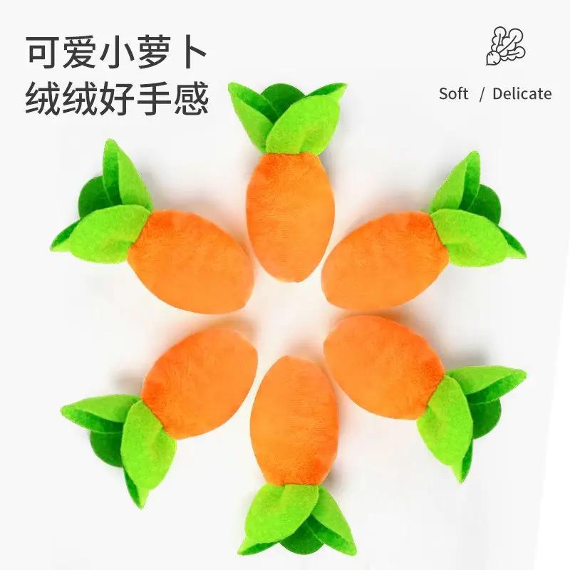 Baby Plush Pull Out Carrot Interaction Toys Cotton Montessori Radish Game Recognizing Educational Toys for Children 0-3y Gift