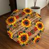 1pc Sunflower Pattern Automatic Folding Umbrella, Heavy-Duty 8-Rib Construction, Perfect for Everyday Yy251114116