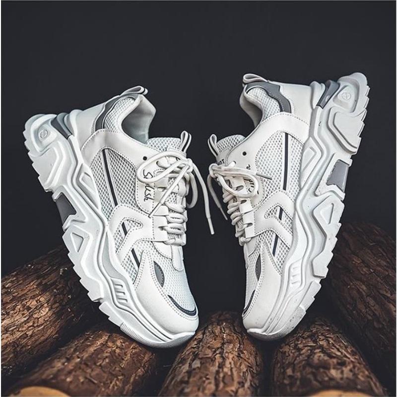 Herrenmode dicke Sohle Sportschuhe atmungsaktive Laufschuhe