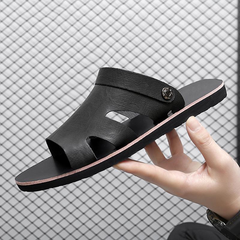 

Fashion Men Sandals Summer New Sandals Soft soled Non slip Dual purpose Driving Sandals Size 38-45 Men Sandals 38