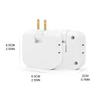 4 In 1 Rotatable Socket Converter Flat Pin Plug AC Outlet Extender Wall Tag Plug with 2USB Charge Adapter 180°Rotary