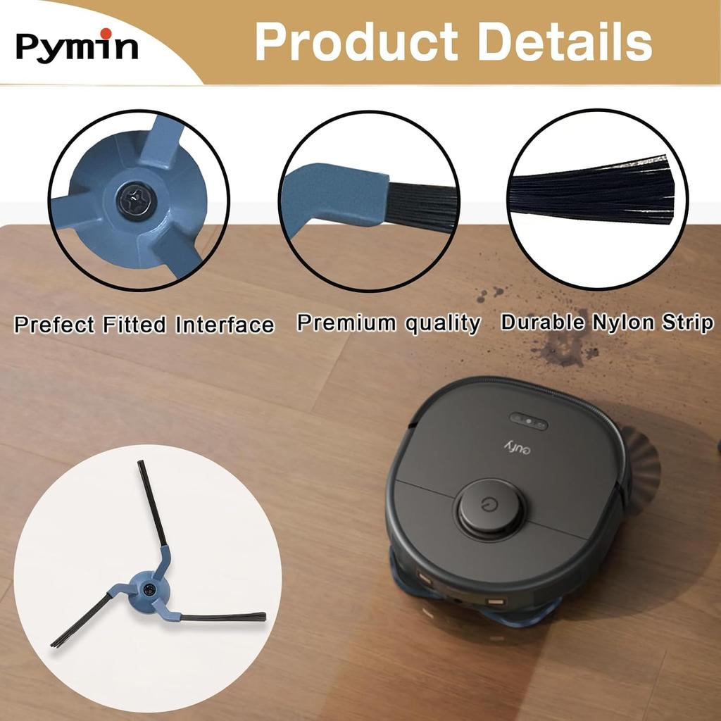 Pymin 20 Pack Replacement Accessories for eufy X10 Pro Omni Robot Vacuum Cleaner, 1 Main Brush, 4 Filter, 6 Dust Bag,4 Mop Pads, 4 Side Brush,1