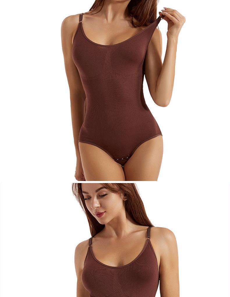 Women's Seamless Shaping Bodysuit: Open Crotch, Abdomen Control, Hip-Lifting, and Shaping Sling.