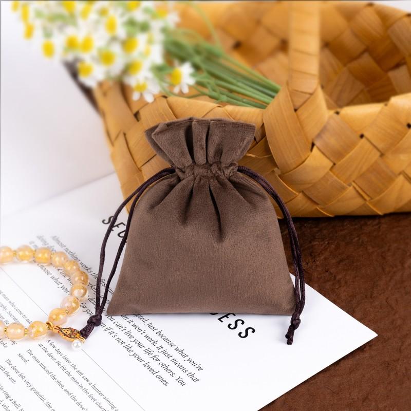 Velvet Jewelry Pouch Drawstring Gift Bag Earrings Rings Necklaces Small Accessories Storage