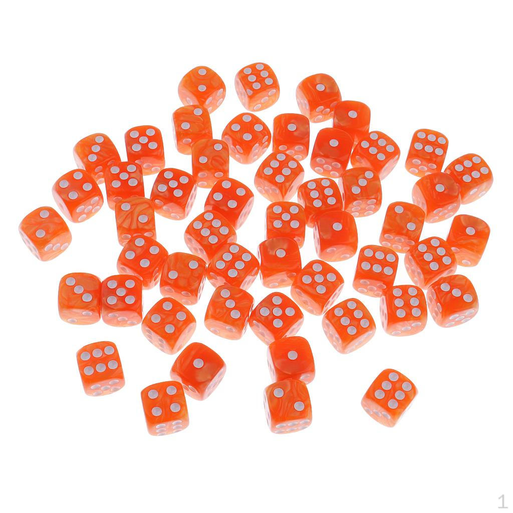 50 Pieces Dots 6 Faces Digital Card Game Board Games