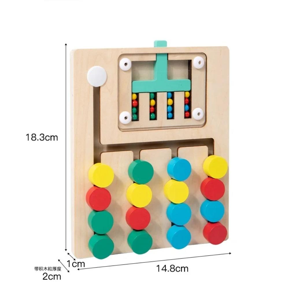 Montessori Farbzuordnungsspielzeug Holzfarbabgleich Schiebpuzzle Hand-Auge-Koordination Frühes Lernspielzeug für Kleinkind Kind Geschenk