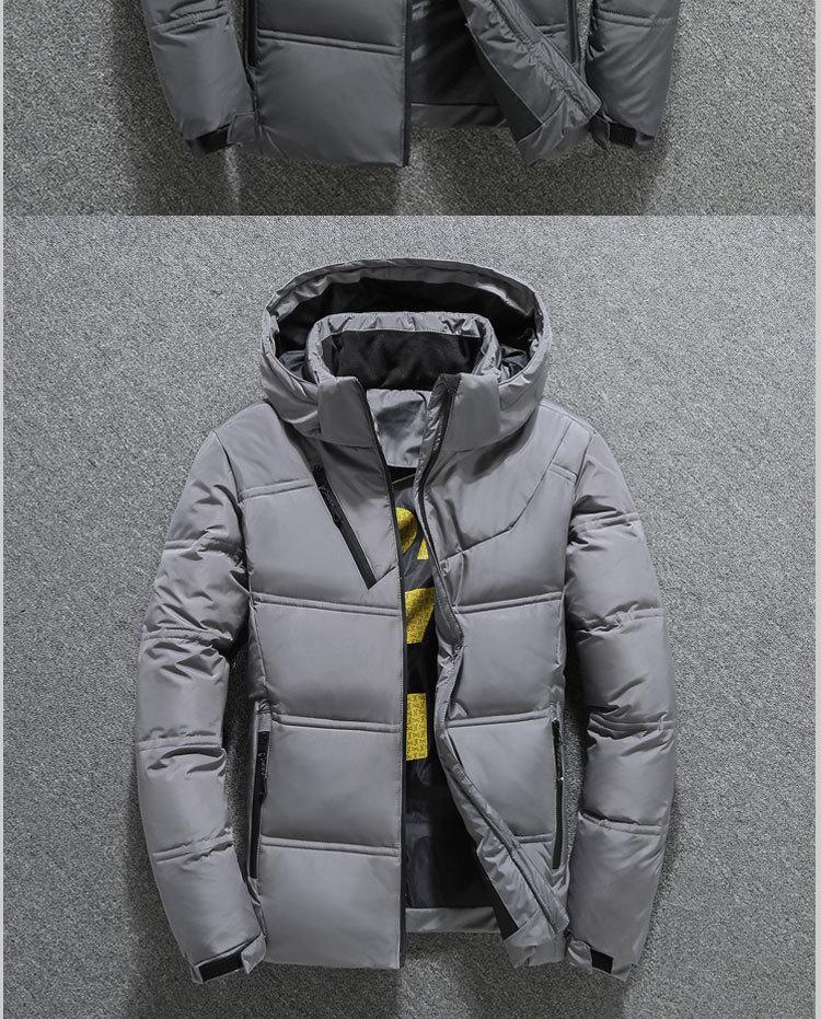 Men's Plus-Size Winter Cotton Jacket with Detachable Hat – Stylish, Warm, Thickened, Cross-Border Outdoor Sportswear