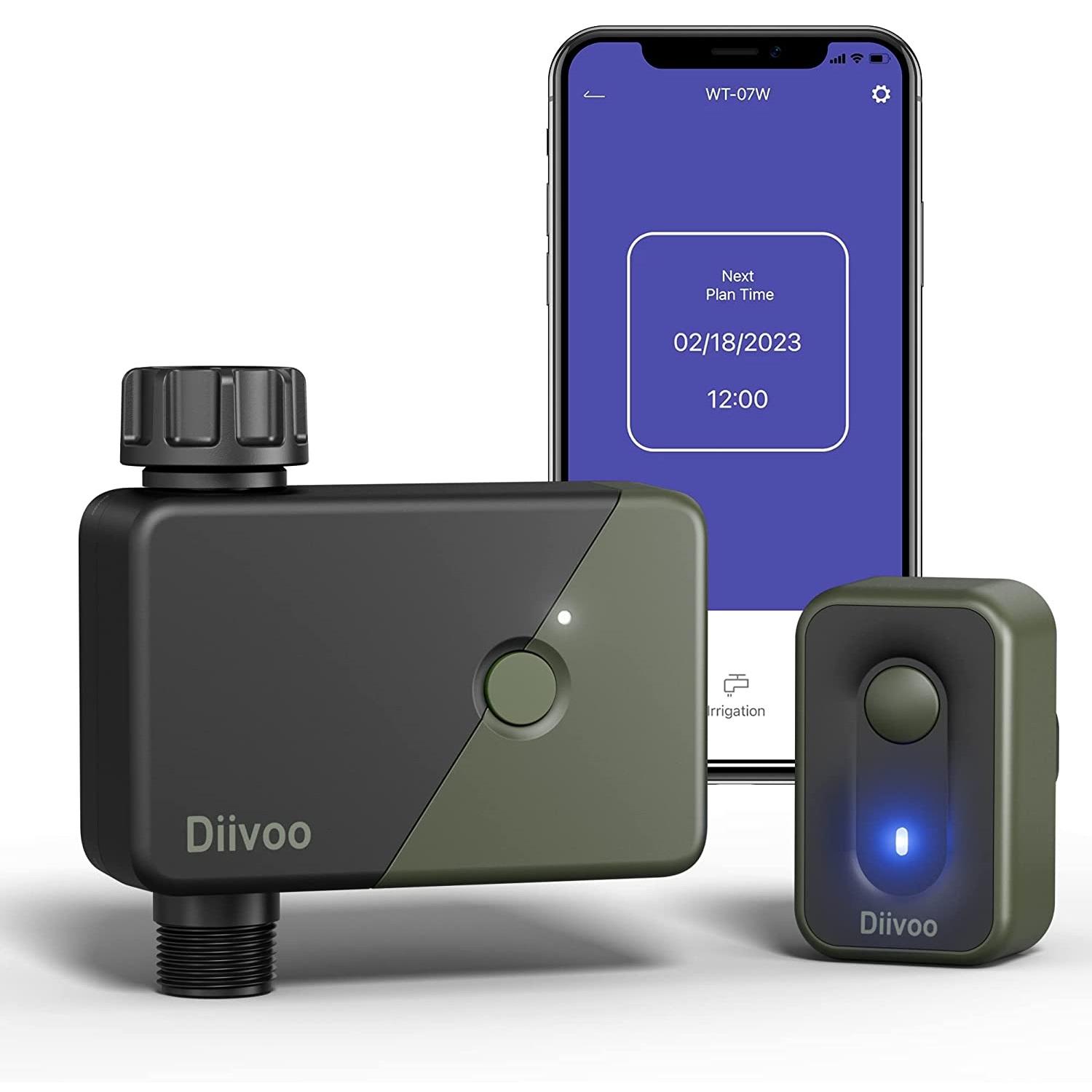 

Diivoo 1/2 Zone Garden WiFi Таймер воды Wi-Fi Автоматический контроллер полива Умный водяной клапан Система автоматического полива сада