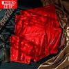 Hongdou Men's Red Cotton Antibacterial Boxer Briefs (4-Pack)