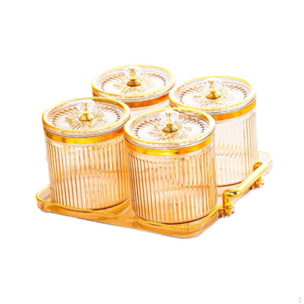 Dried Fruit Plate Airtight Pantry Jar Food Storage Box Kitchen Round Sealed Container