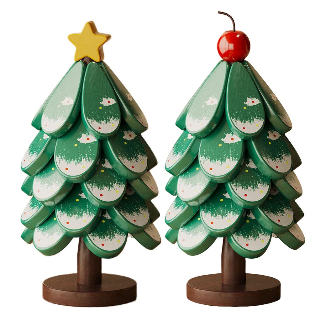 5 Stück Holzuntersetzer Faltbarer Baumform Untersetzer Set Weihnachtsbaum Untersetzer für Heiße Töpfe und Pfannen