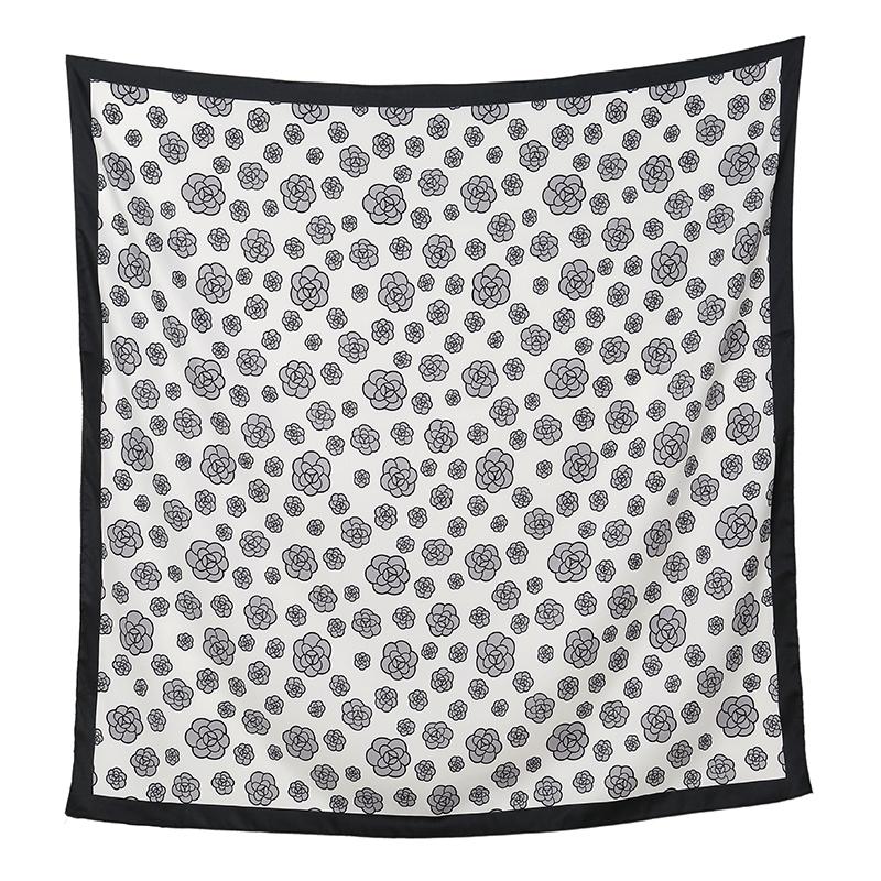 90*90cm Imitation Silk Square Scarf Printed Foulard Shawl Innovative Design Pattern Turban Polyster Headband Islamic Hijabs