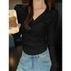 Hot Girl Versatile Long-sleeved Inner Shirt Top T-shirt Women's Spring and Summer Independent Station
