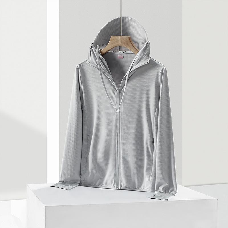 Summer new ice silk sunscreen clothing women's removable large brim UV protection fishing clothing men's sunscreen clothing