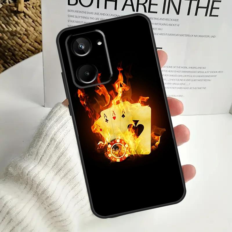 Poker Playing Card For Realme GT6 GT7 15 Pro 10 11 12 13 14 Pro Plus C55 C71 C75 C67 C63 C61 C53 C35 C65 Case