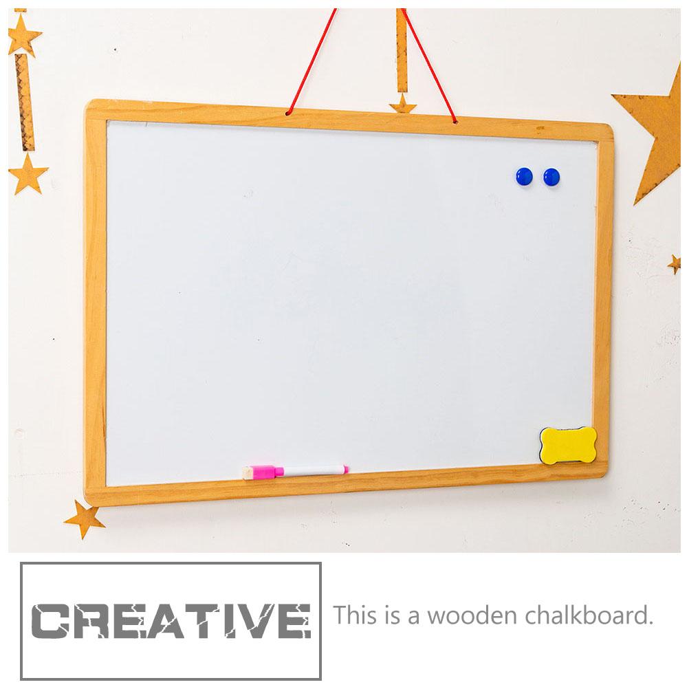 Blackboard Black White Magnetic Plate Double Sided Chalkboard Hanging Notes Message Board Whiteboard Wall Mounted Writing Boards