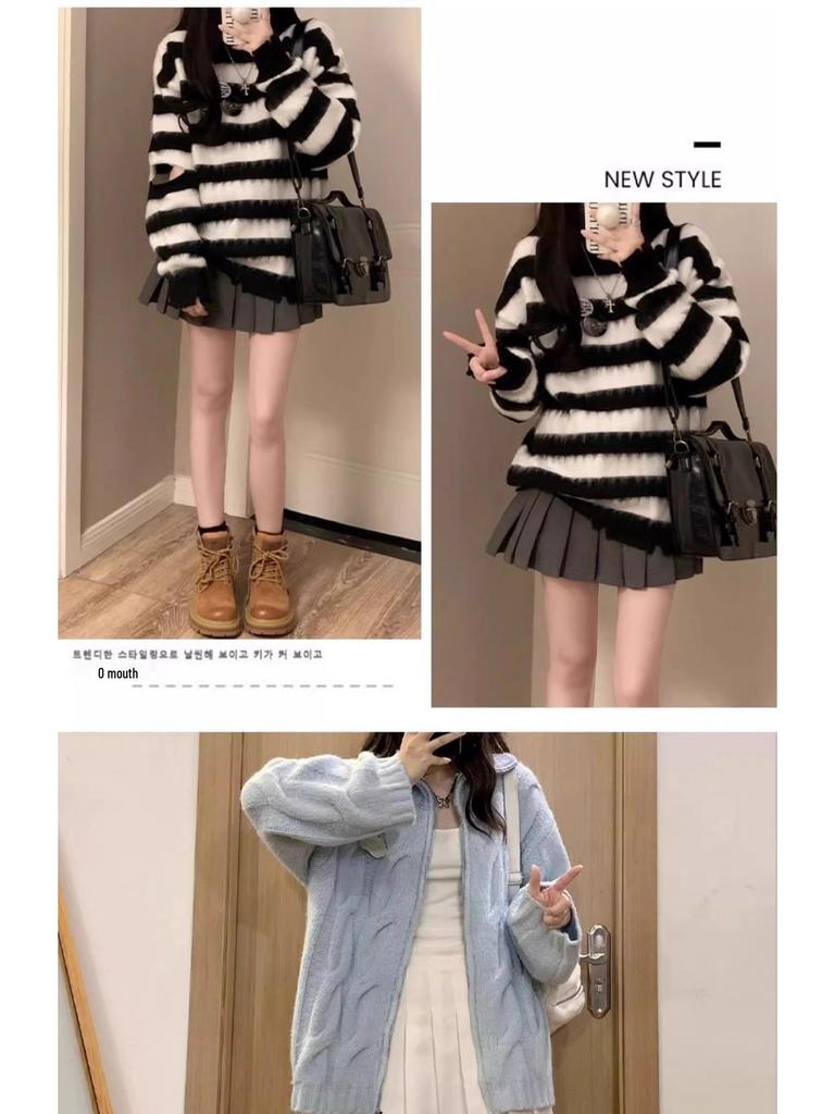 Meillard Women's High Waist Wool Blend Midi Skirt: Spring, Autumn, Winter A-Line, Slimming, Petite, Anti-Exposure, Pleated.