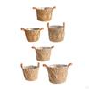 3 Pack of Straw Baskets for Plant Pots, Indoor Storage Solutions
