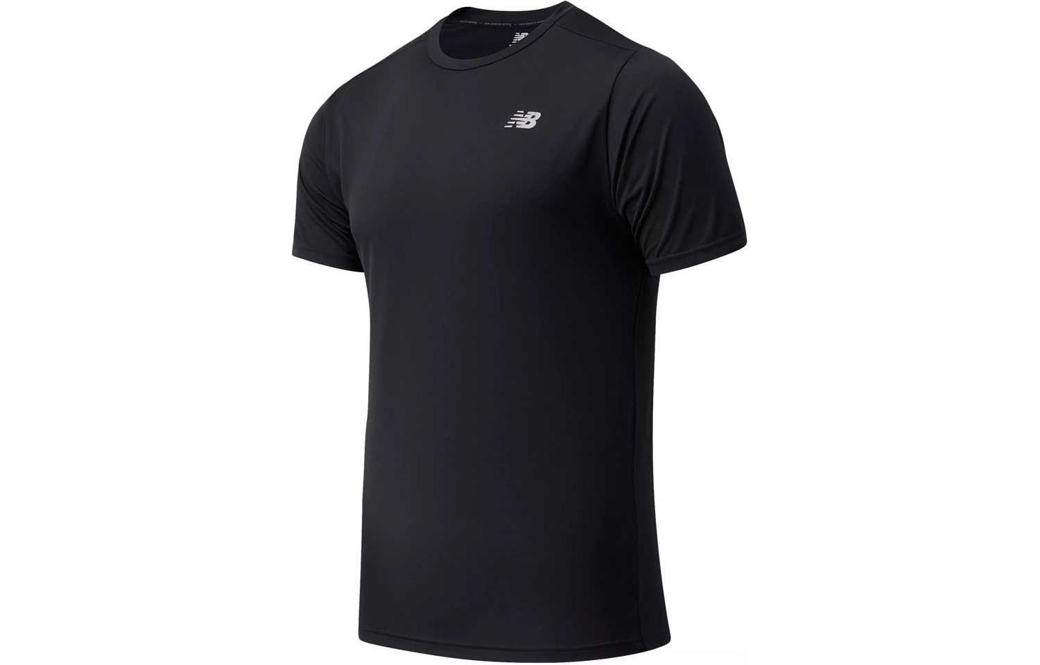 New Balance T Shirt Men s Black MT41080-BK M