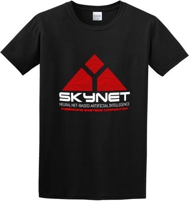 Camisetas para Hombre Logo Skynet Negro