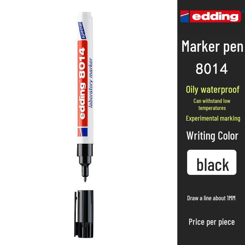 edding8014 German Lab Marker - Low/High Temp, Liquid Nitrogen & Antifreeze Resistant чёрный