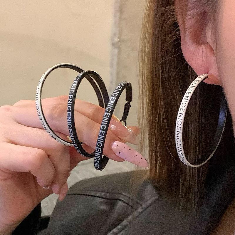 Women S Minimalist Large Hoop Earrings European Style Elegant Jewelry