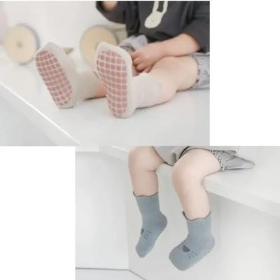 5 Couleurs 1 Paire Chaussettes Antidérapantes Bébé Enfant en Bas Âge, Chaussettes Bébé Mignonnes avec Grips Chaussettes Mi-Mollet vêtements bébé chaussettes chaussettes enfant fille chaussettes garçon