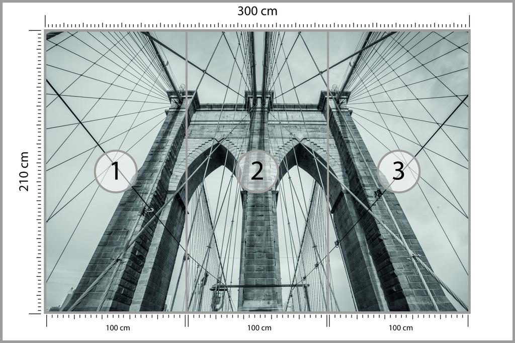 Photomural Brooklyn Bridge Washable Fleece 300x210